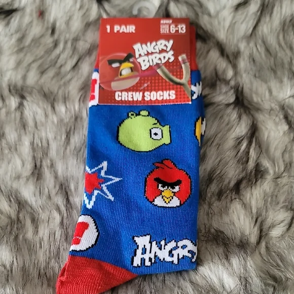 Casual Socks Yellow and Blue Crew Length - Picture 5 of 8